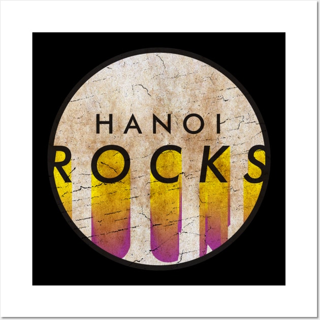 Hanoi Rocks - VINTAGE YELLOW CIRCLE Wall Art by GLOBALARTWORD